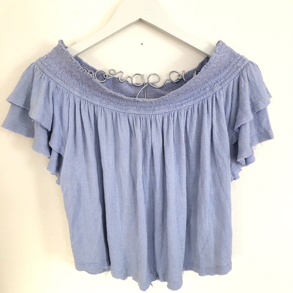 Free People Lavender Loose Fit Crop Top XS - Picture 1 of 7